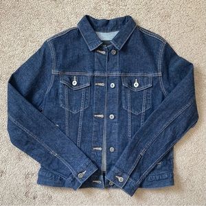 Uniqlo Women Denim Jacket Dark Navy